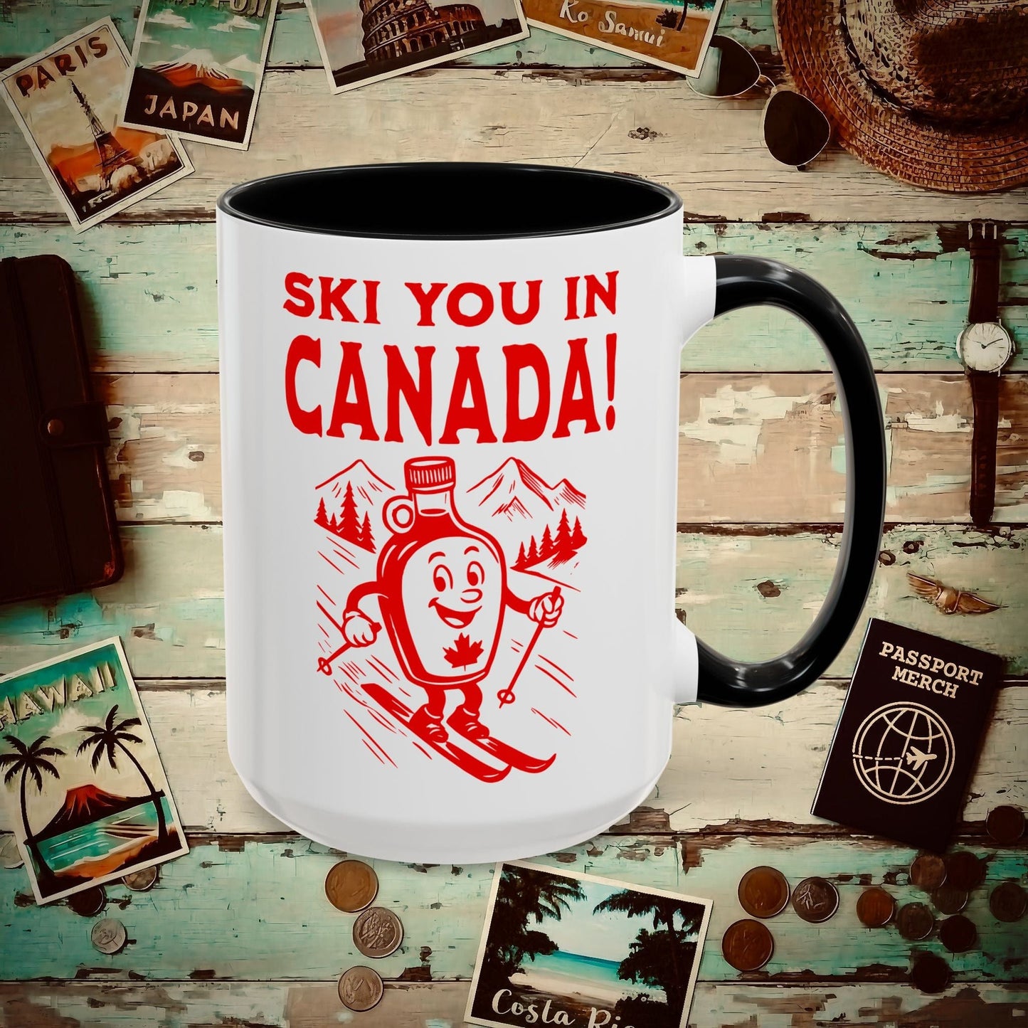 Ski You In Canada! 15oz Mug Black / 15oz