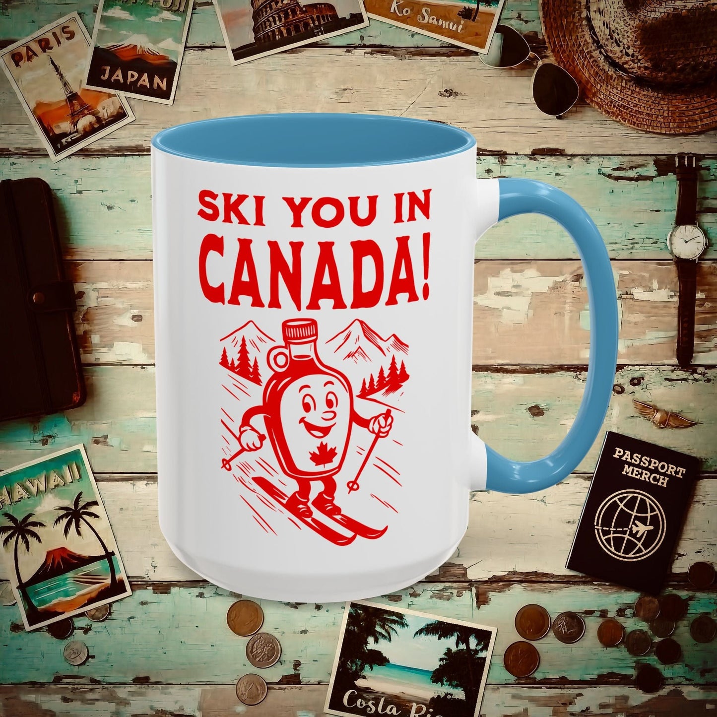 Ski You In Canada! 15oz Mug Light Blue / 15oz