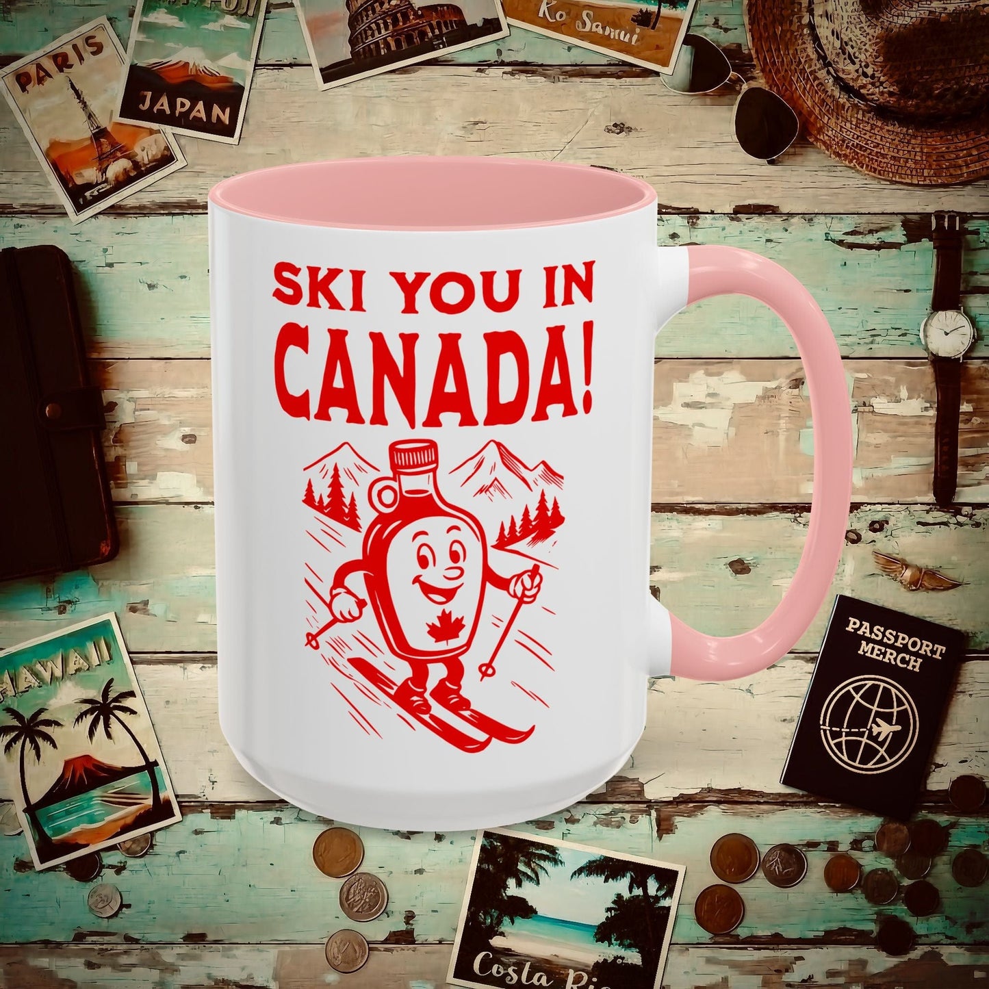 Ski You In Canada! 15oz Mug Pink / 15oz