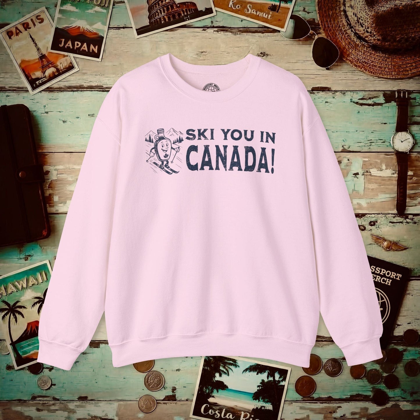 Ski You In Canada! Crewneck Light Pink / S