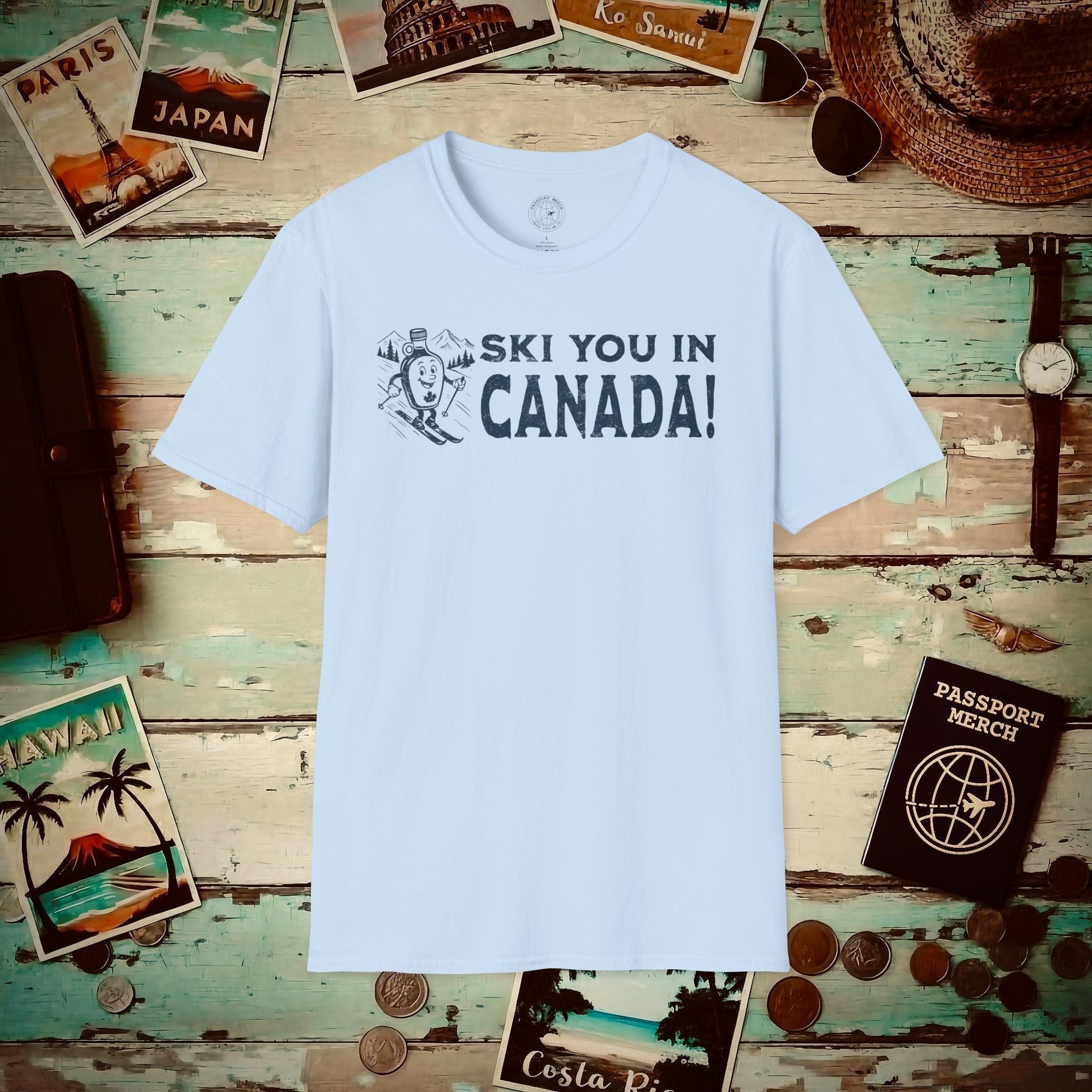 Ski You In Canada! T-Shirt Light Blue / S