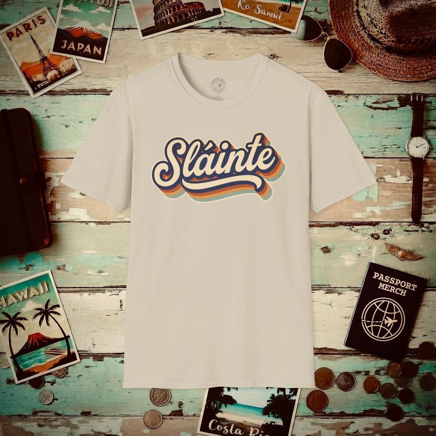 Sláinte (Classic 70s), Ireland T-Shirt Sand / S