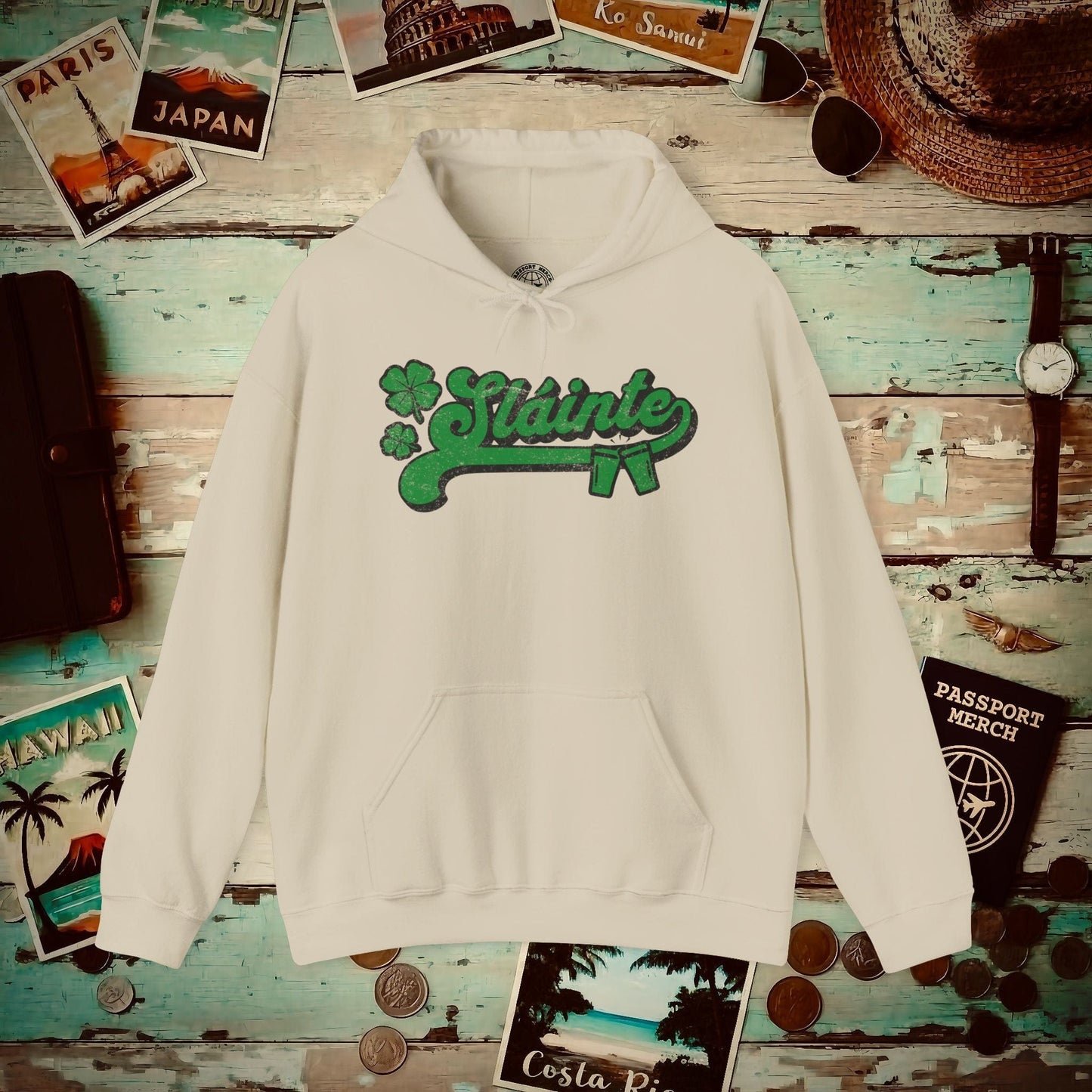 Sláinte, Ireland Hoodie Sand / S