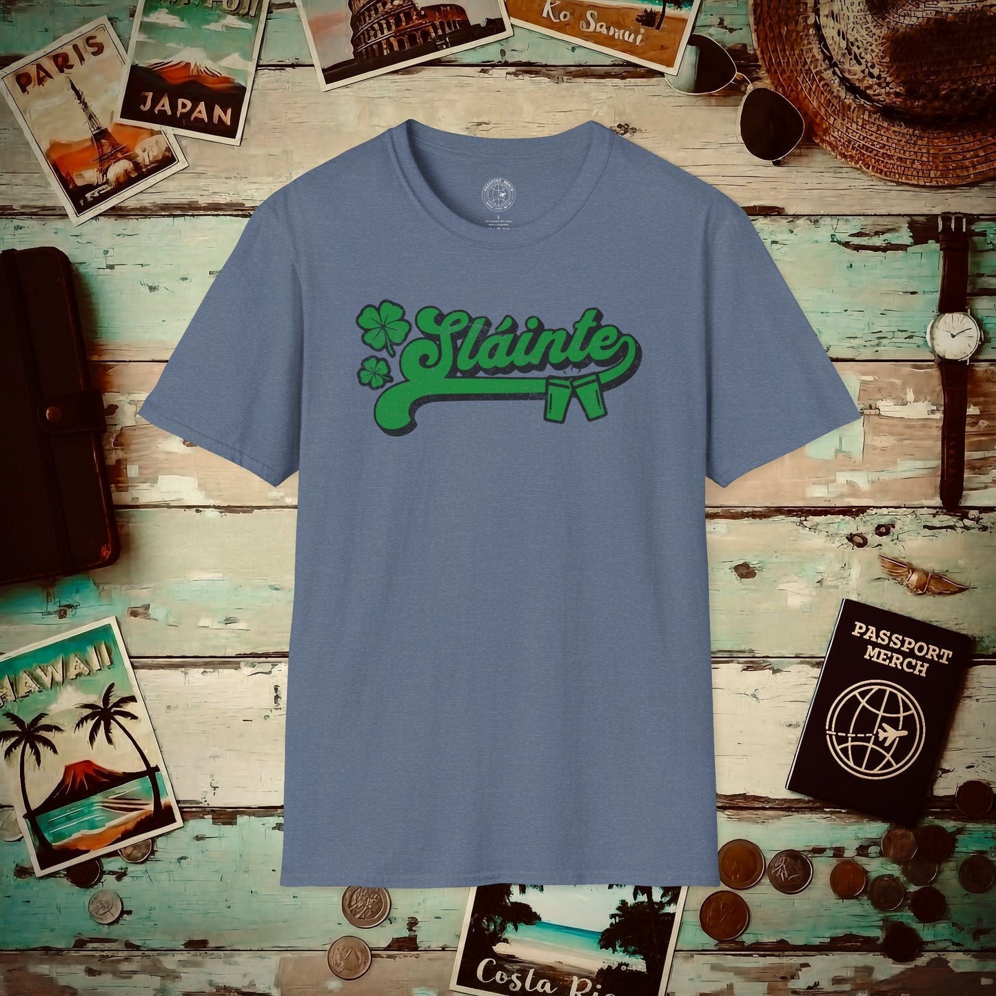 Sláinte, Ireland T-Shirt Heather Indigo / S