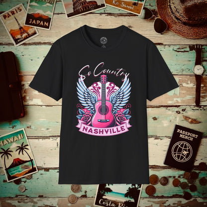 So Country, Nashville Tennessee T-Shirt Black / S