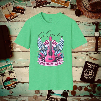 So Country, Nashville Tennessee T-Shirt Heather Irish Green / S