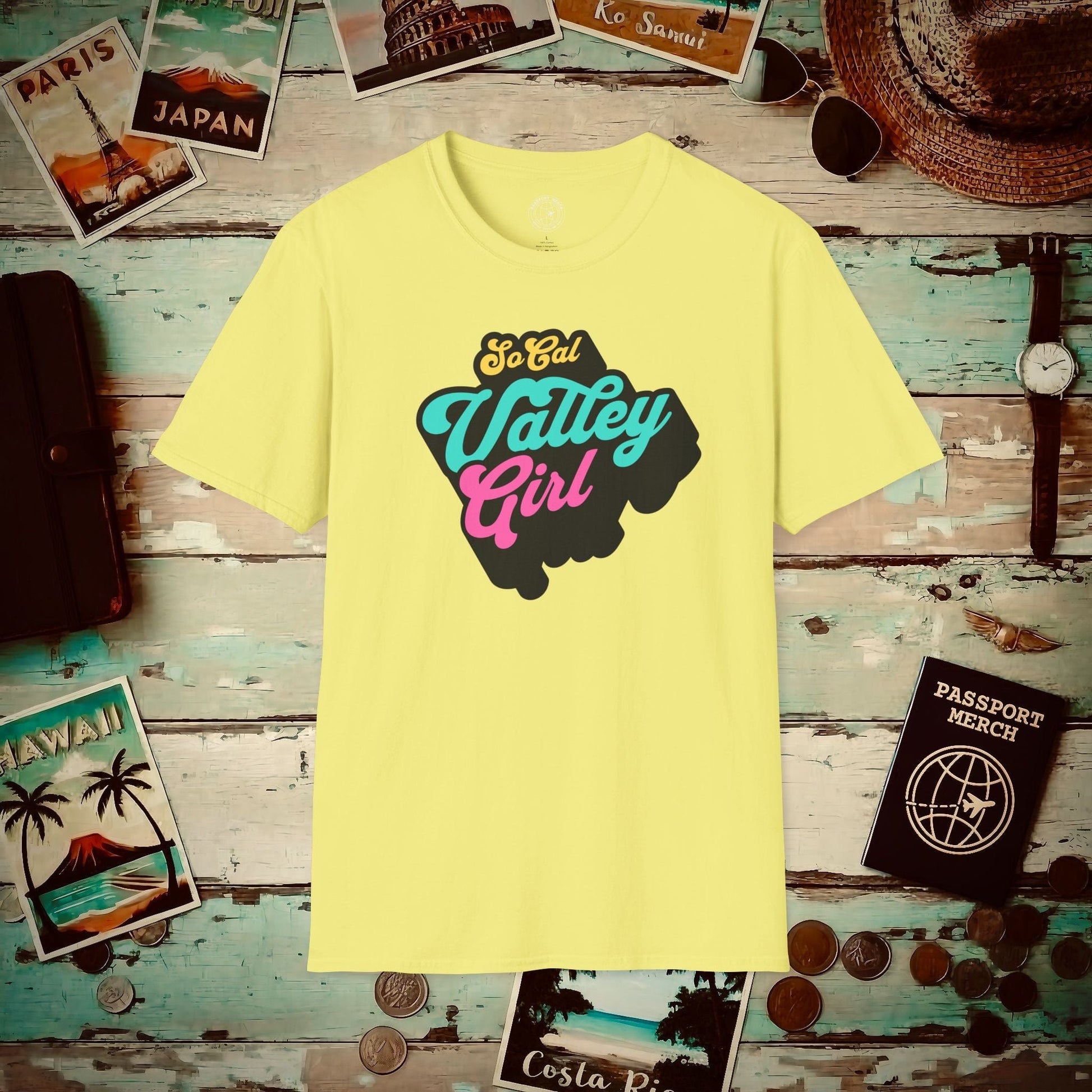 SoCal Valley Girl, California T-Shirt Cornsilk / S