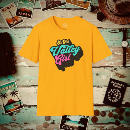 SoCal Valley Girl, California T-Shirt Gold / S