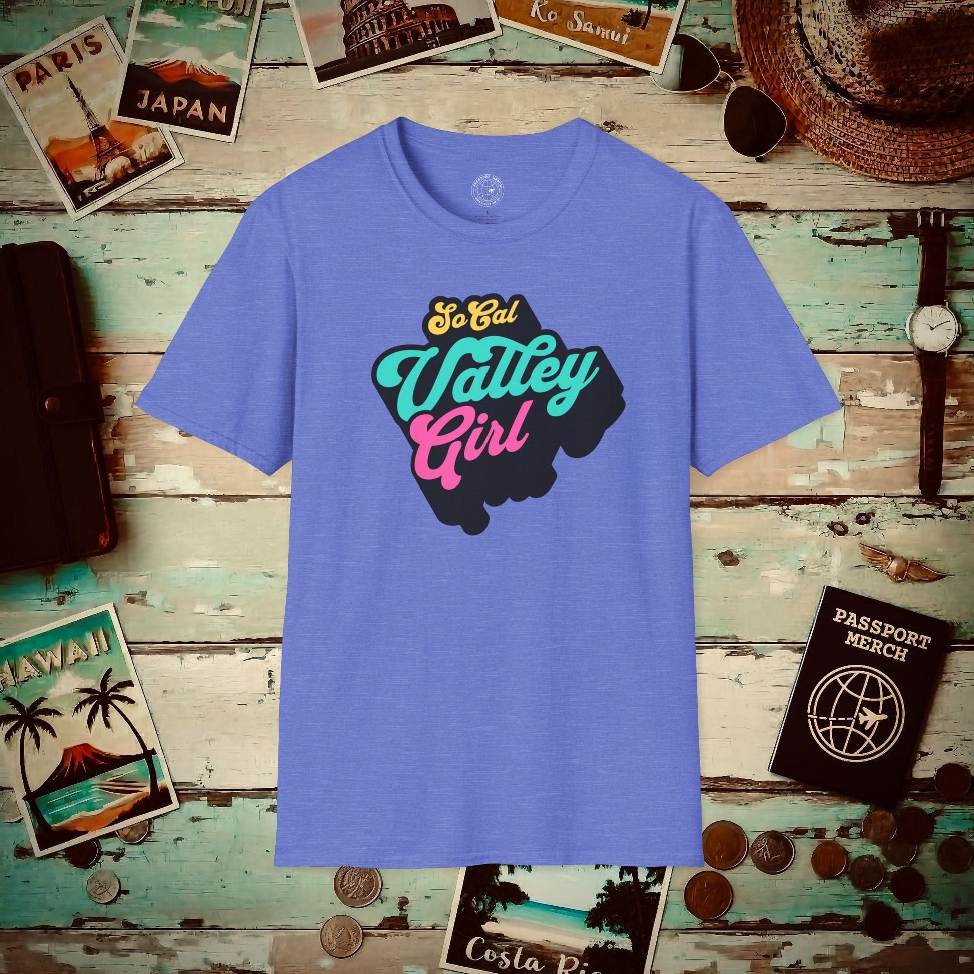 SoCal Valley Girl, California T-Shirt Heather Royal / S