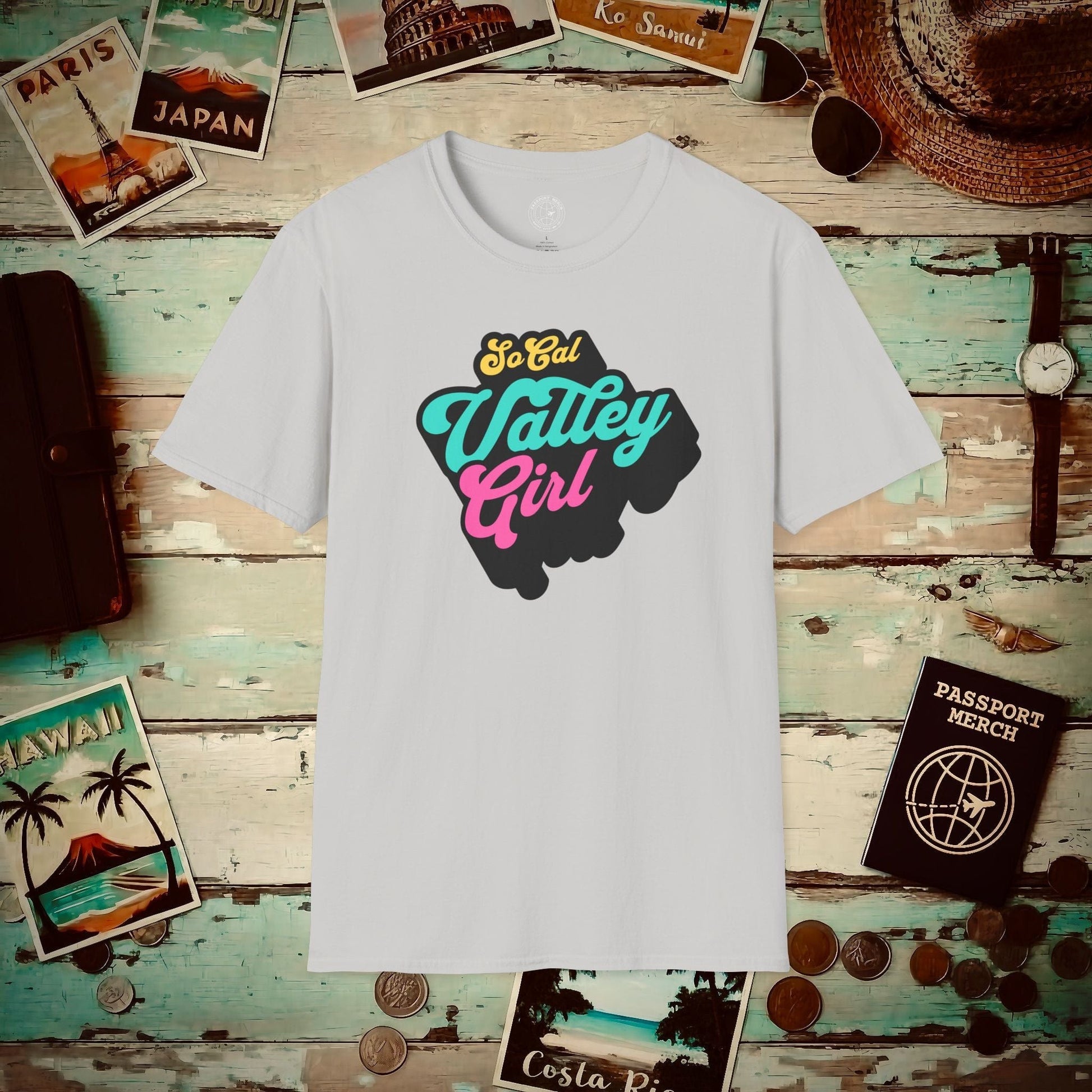 SoCal Valley Girl, California T-Shirt Ice Grey / S
