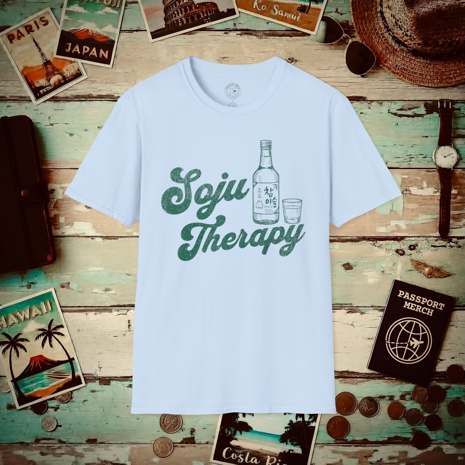 Soju Therapy, Korea T-Shirt Light Blue / S