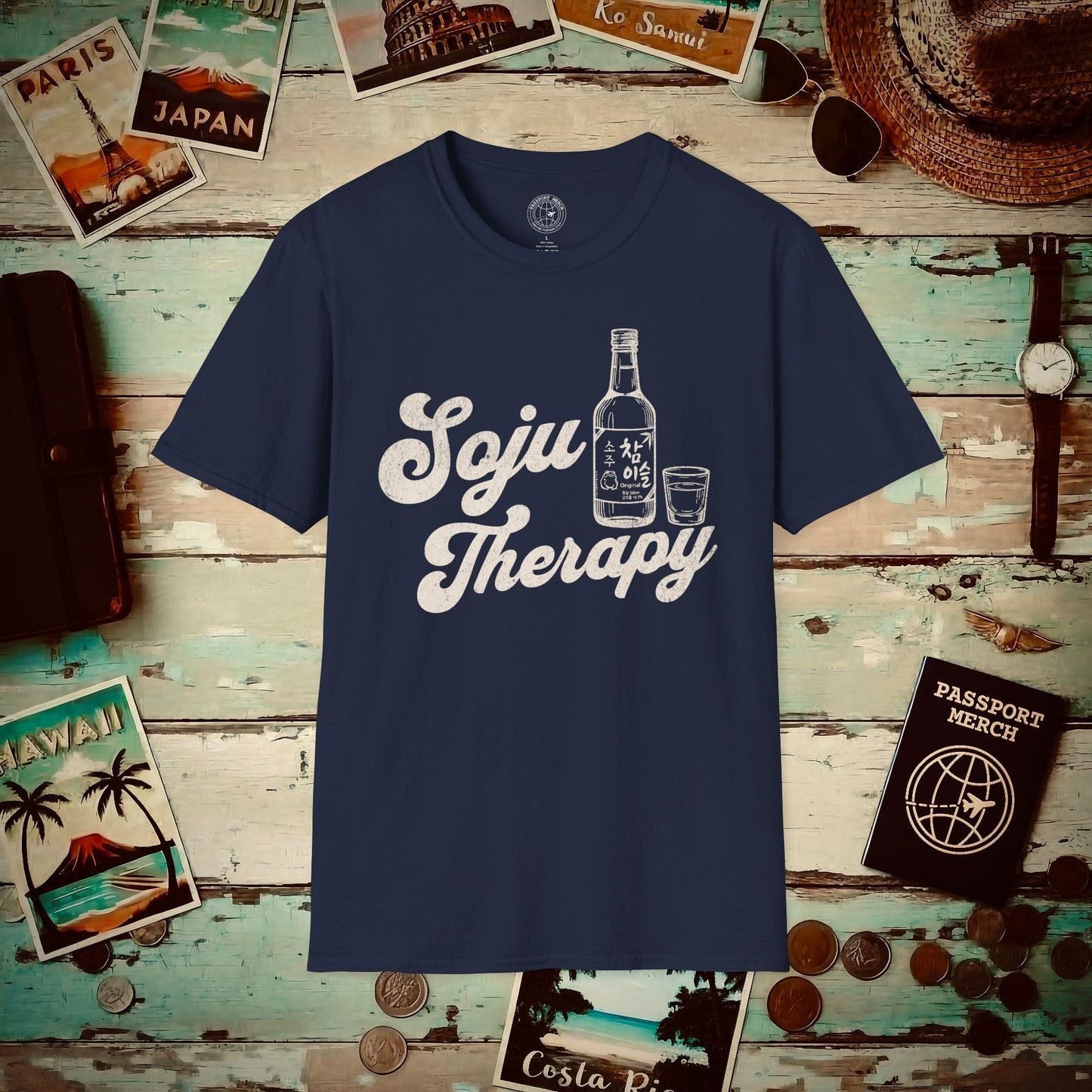 Soju Therapy, Korea T-Shirt Navy / S