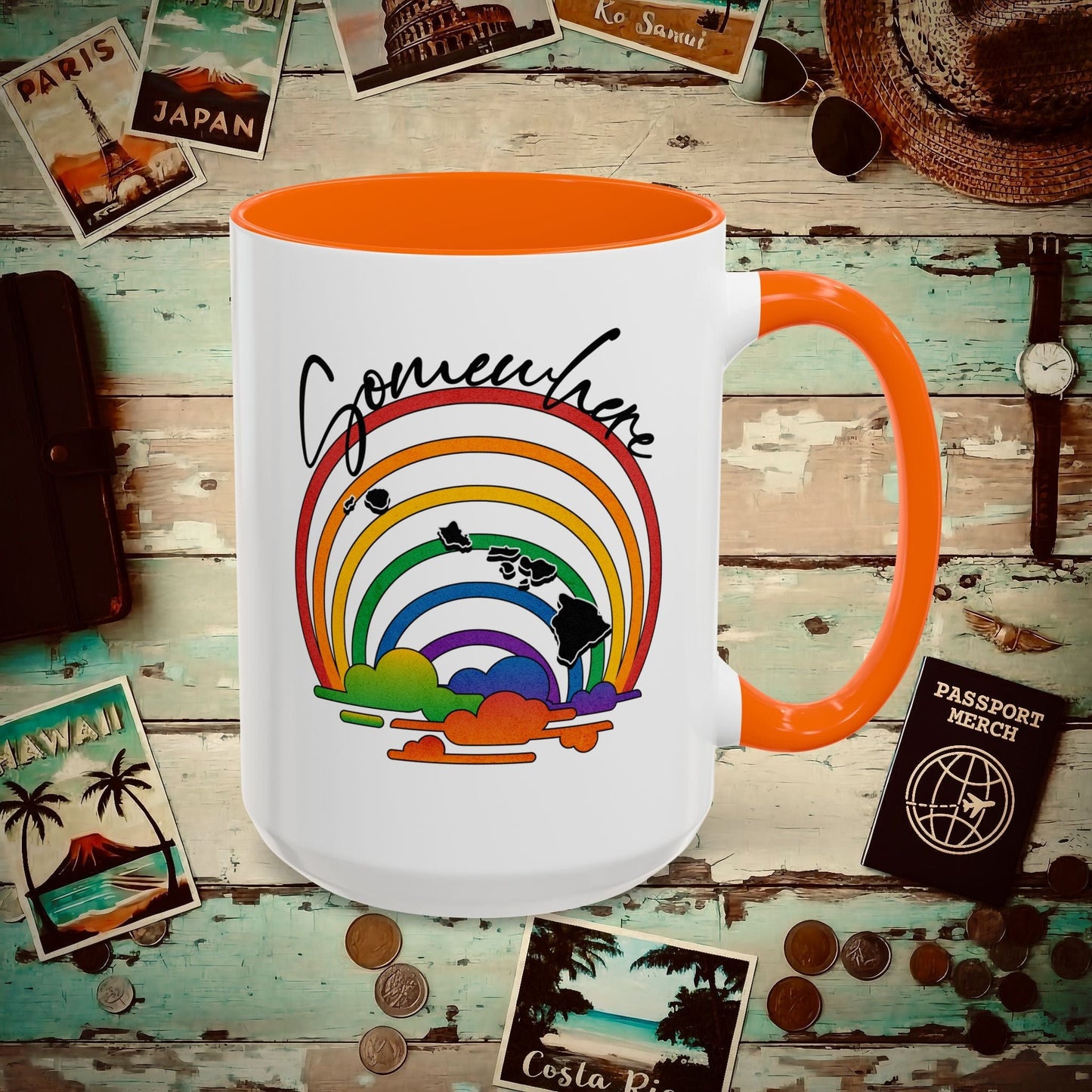 Somewhere Over the Rainbow Hawaii 15oz Mug Orange / 15oz