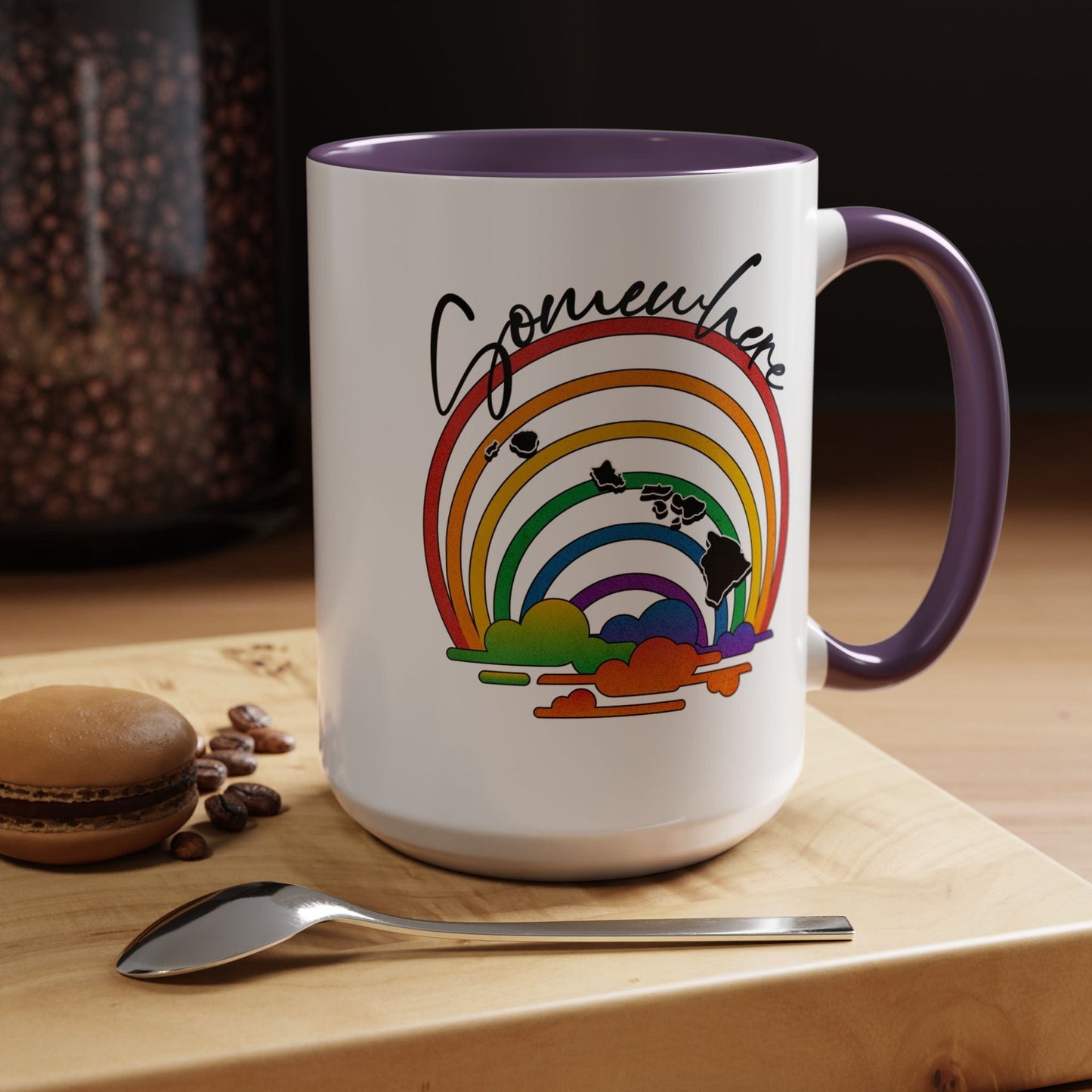 Somewhere Over the Rainbow Hawaii 15oz Mug Purple / 15oz