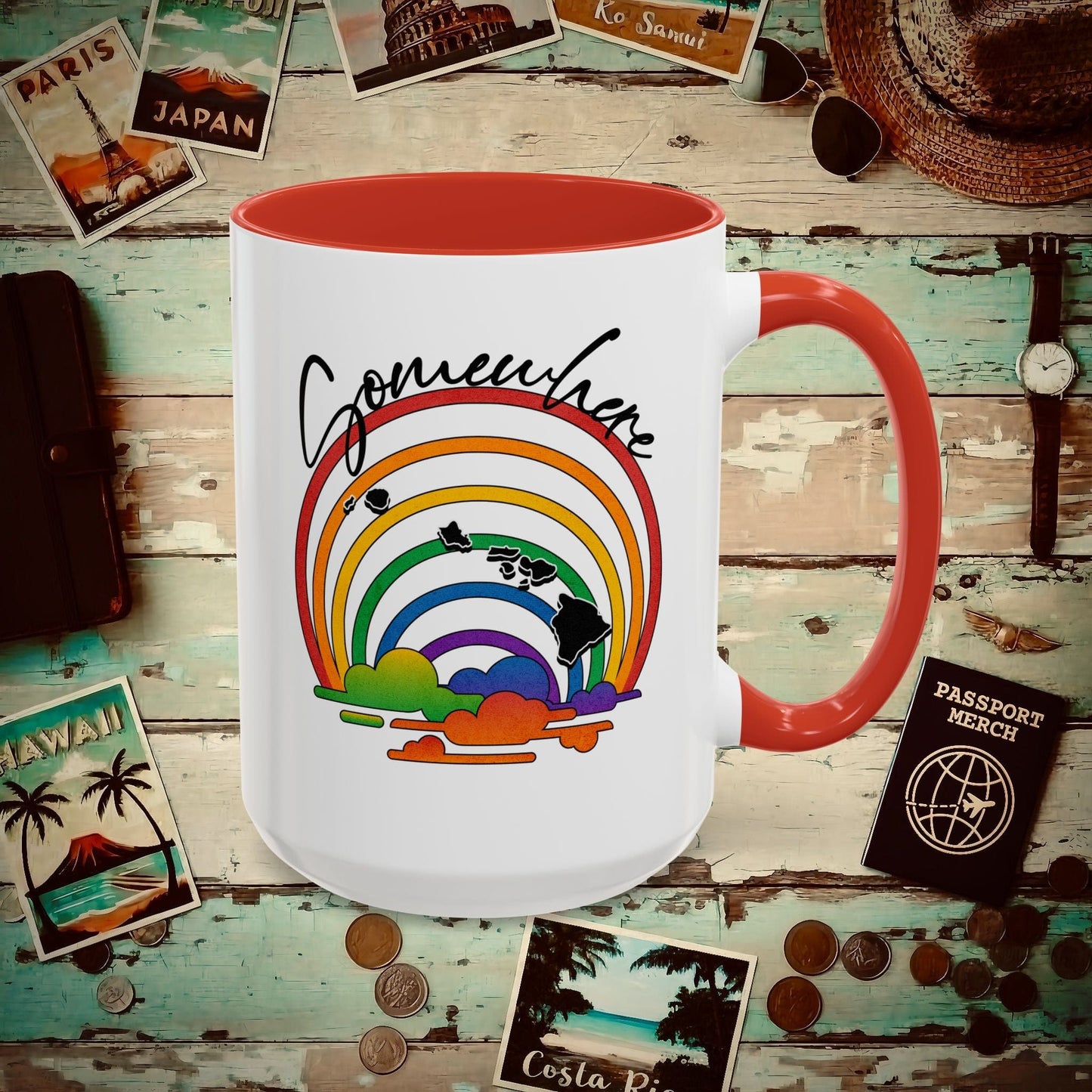 Somewhere Over the Rainbow Hawaii 15oz Mug Red / 15oz