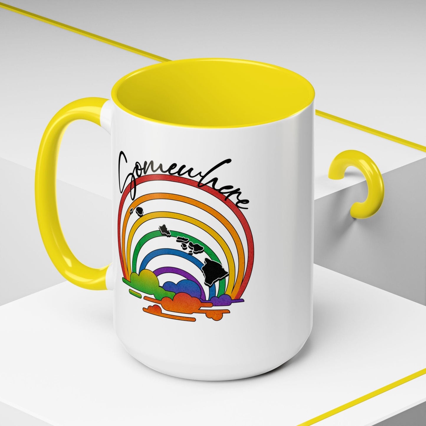 Somewhere Over the Rainbow Hawaii 15oz Mug Yellow / 15oz