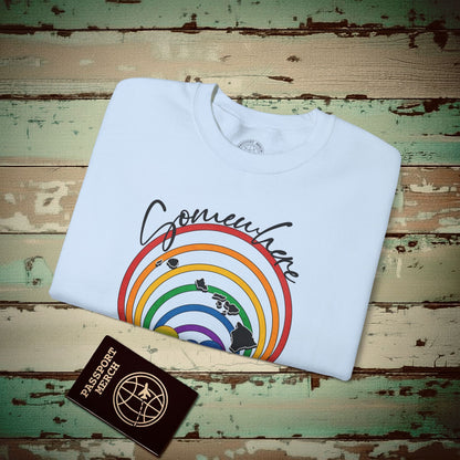 Somewhere Over the Rainbow Hawaii Crewneck Light Blue / S