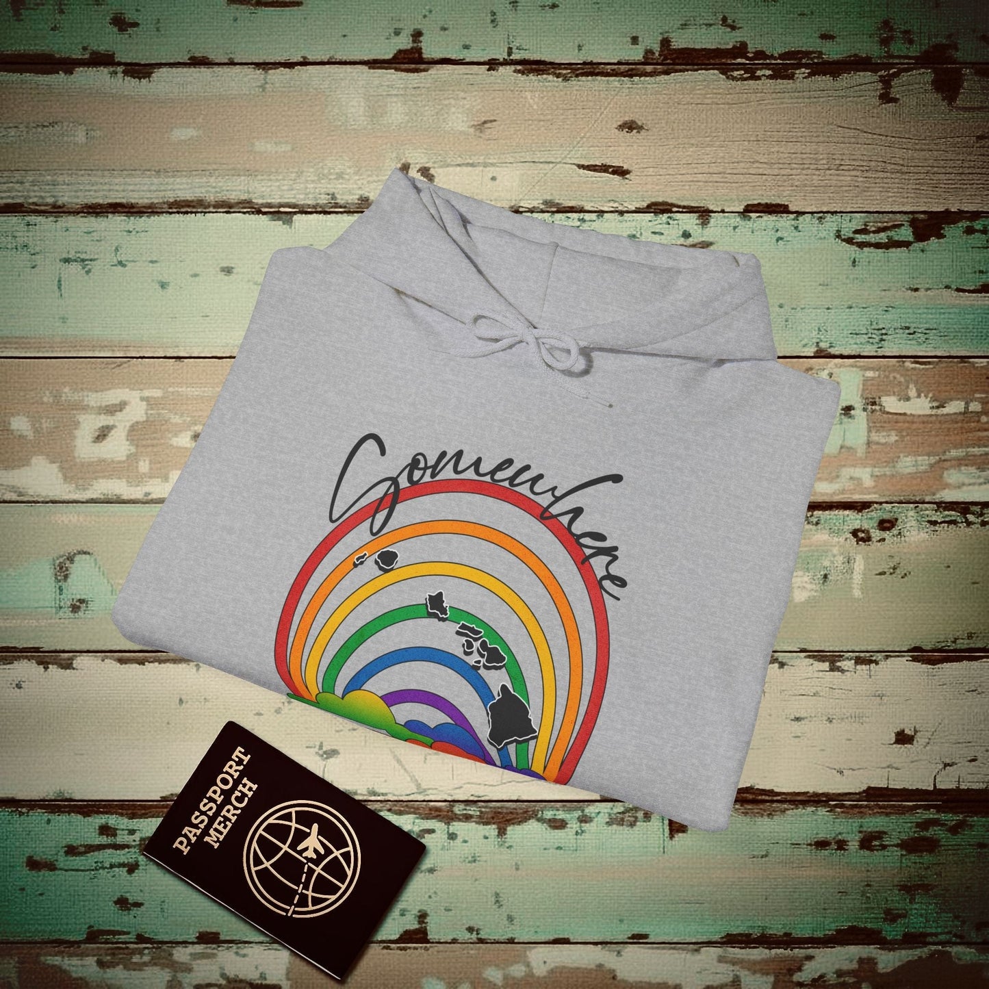 Somewhere Over the Rainbow Hawaii Hoodie Sport Grey / S