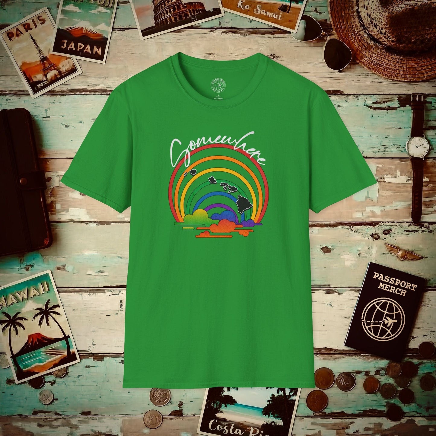 Somewhere Over the Rainbow Hawaii T-Shirt Irish Green / S