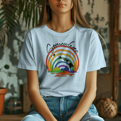 Somewhere Over the Rainbow Hawaii T-Shirt Light Blue / S