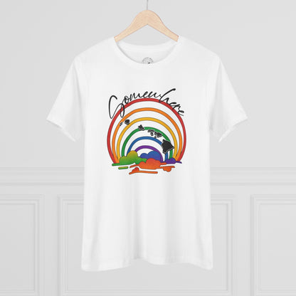 Somewhere Over the Rainbow Hawaii, Womens Fit T-Shirt White / S