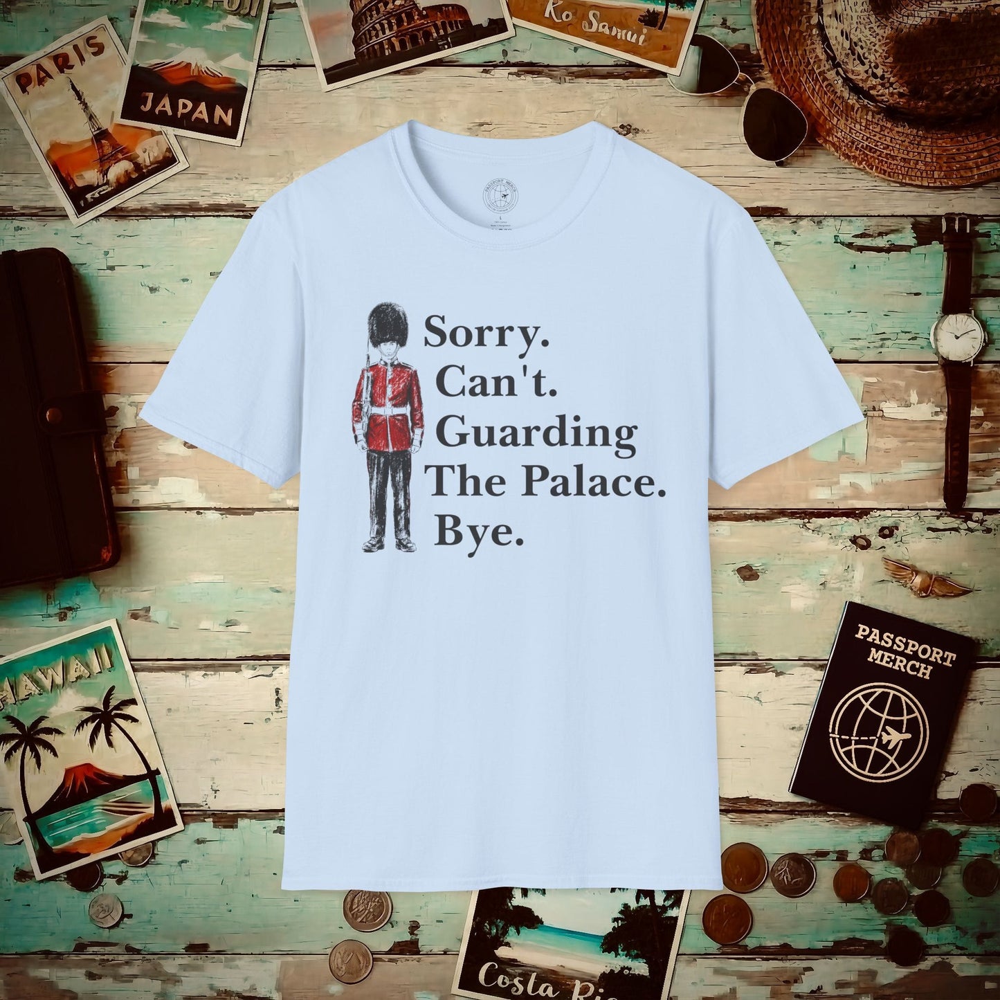 Sorry. Can't. Guarding the Palace. England T-Shirt Light Blue / S