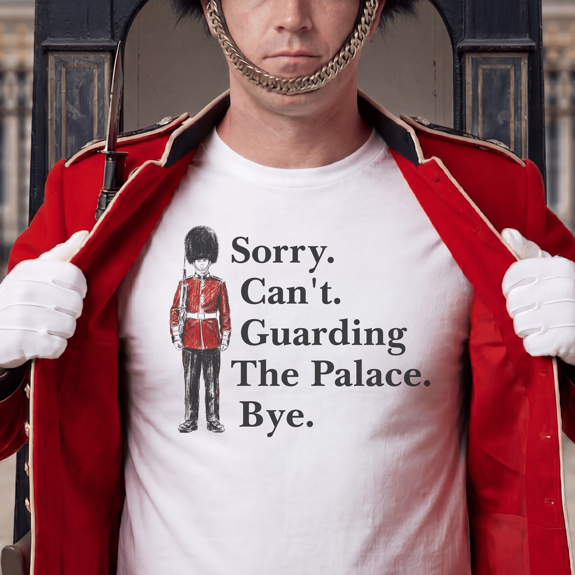 Sorry. Can't. Guarding the Palace. England T-Shirt White / S