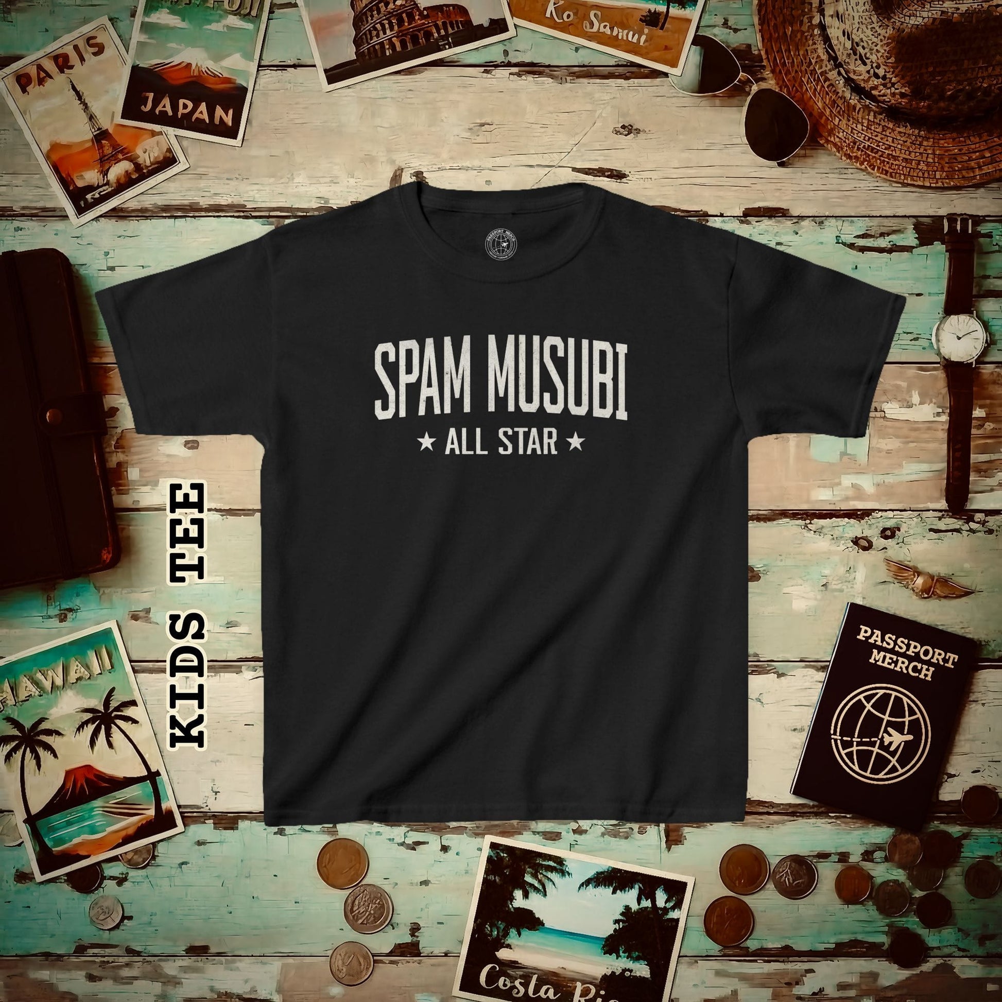 Spam Musubi All Star, Hawaii Kids Tee XS / Black