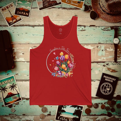 Springtime is Tulip Time in Holland (Europe & Michigan) Tank Top Red / XS
