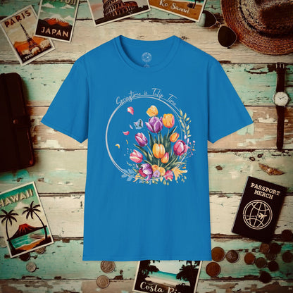 Springtime is Tulip Time in Holland T-Shirt Sapphire / S