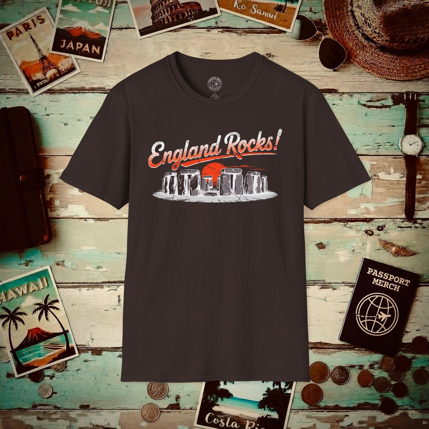 Stonehenge - England Rocks! T-Shirt Dark Chocolate / S