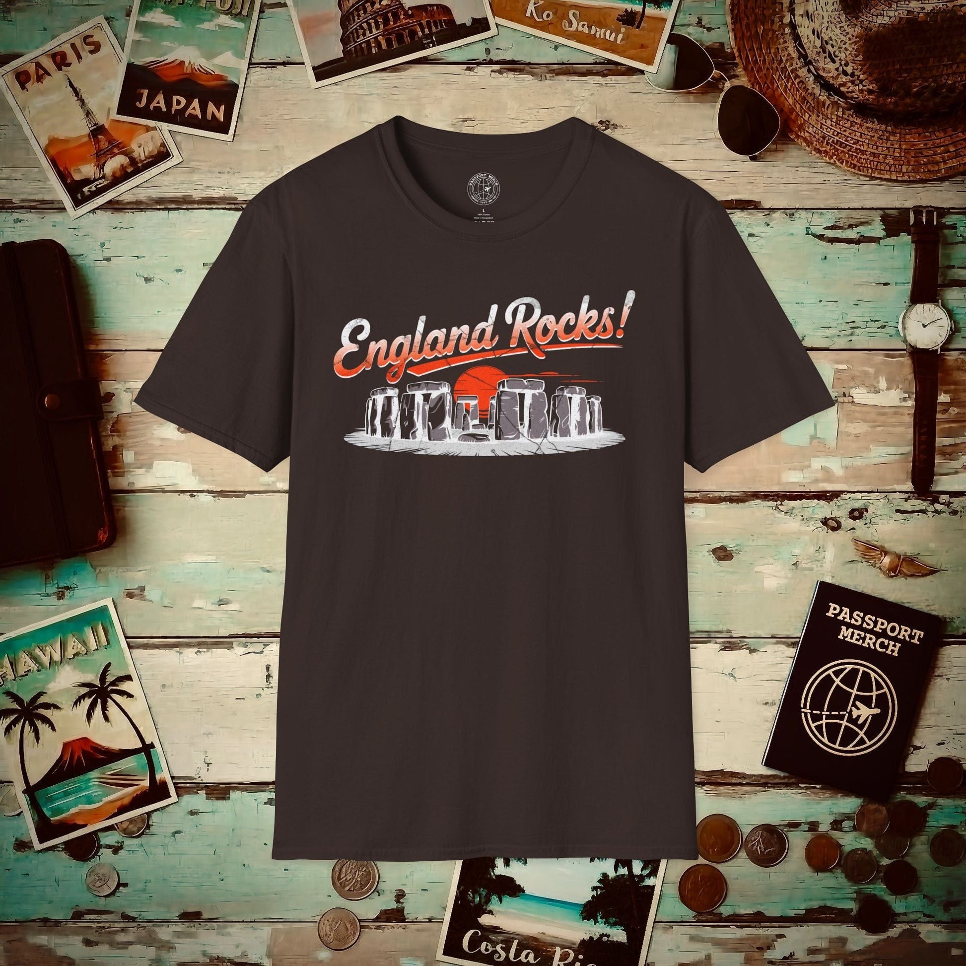 Stonehenge - England Rocks! T-Shirt Dark Chocolate / S