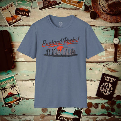 Stonehenge - England Rocks! T-Shirt Heather Indigo / S