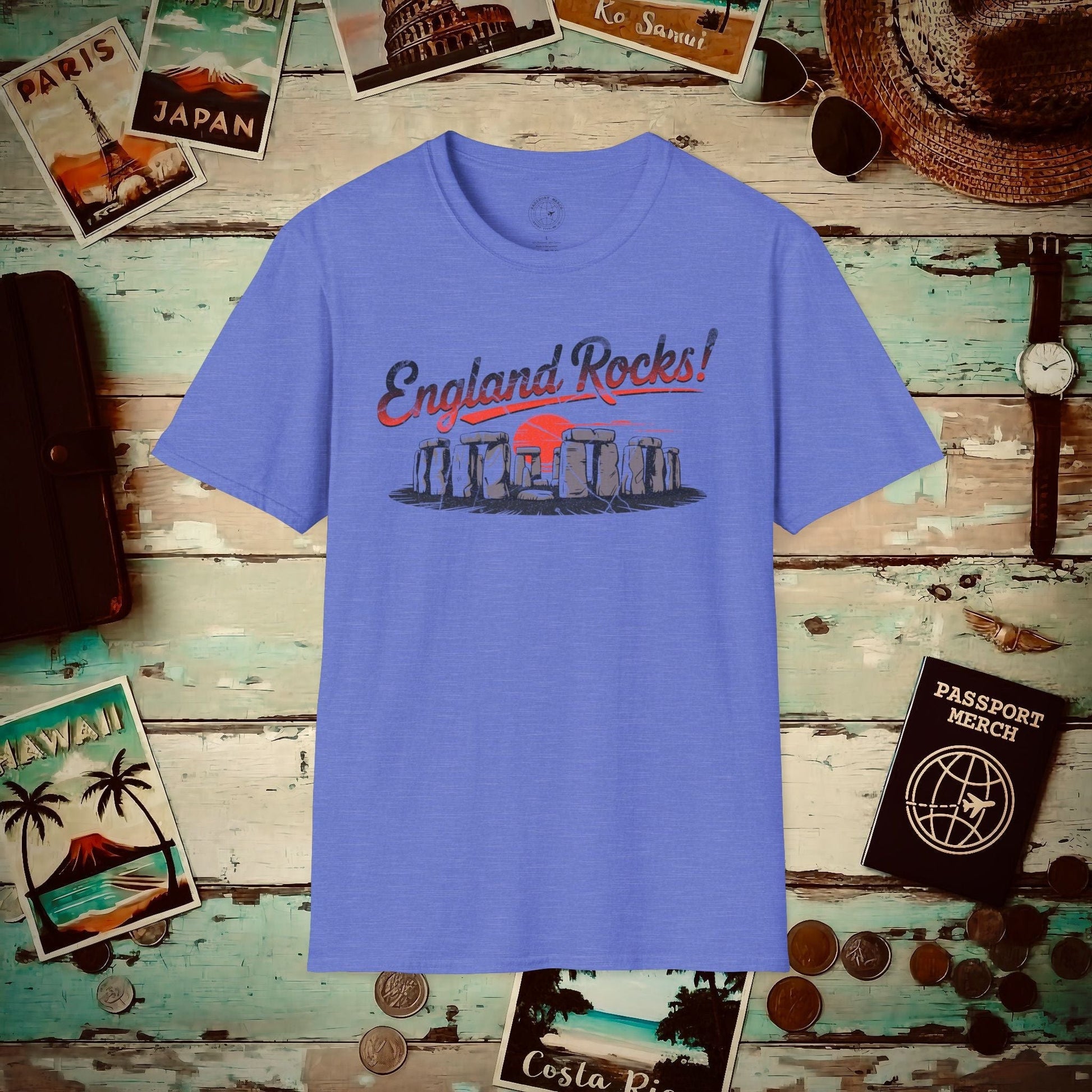 Stonehenge - England Rocks! T-Shirt Heather Royal / S
