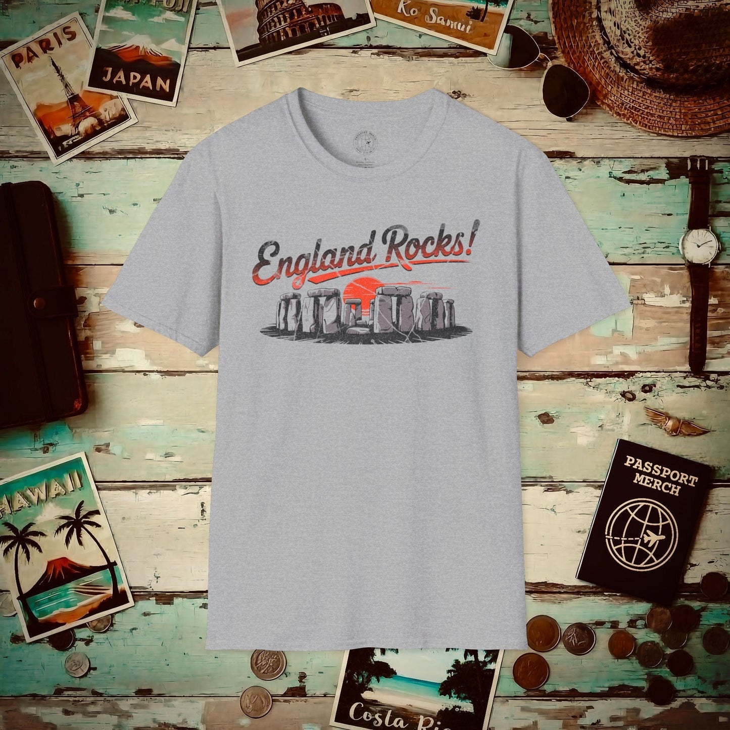 Stonehenge - England Rocks! T-Shirt Sport Grey / S