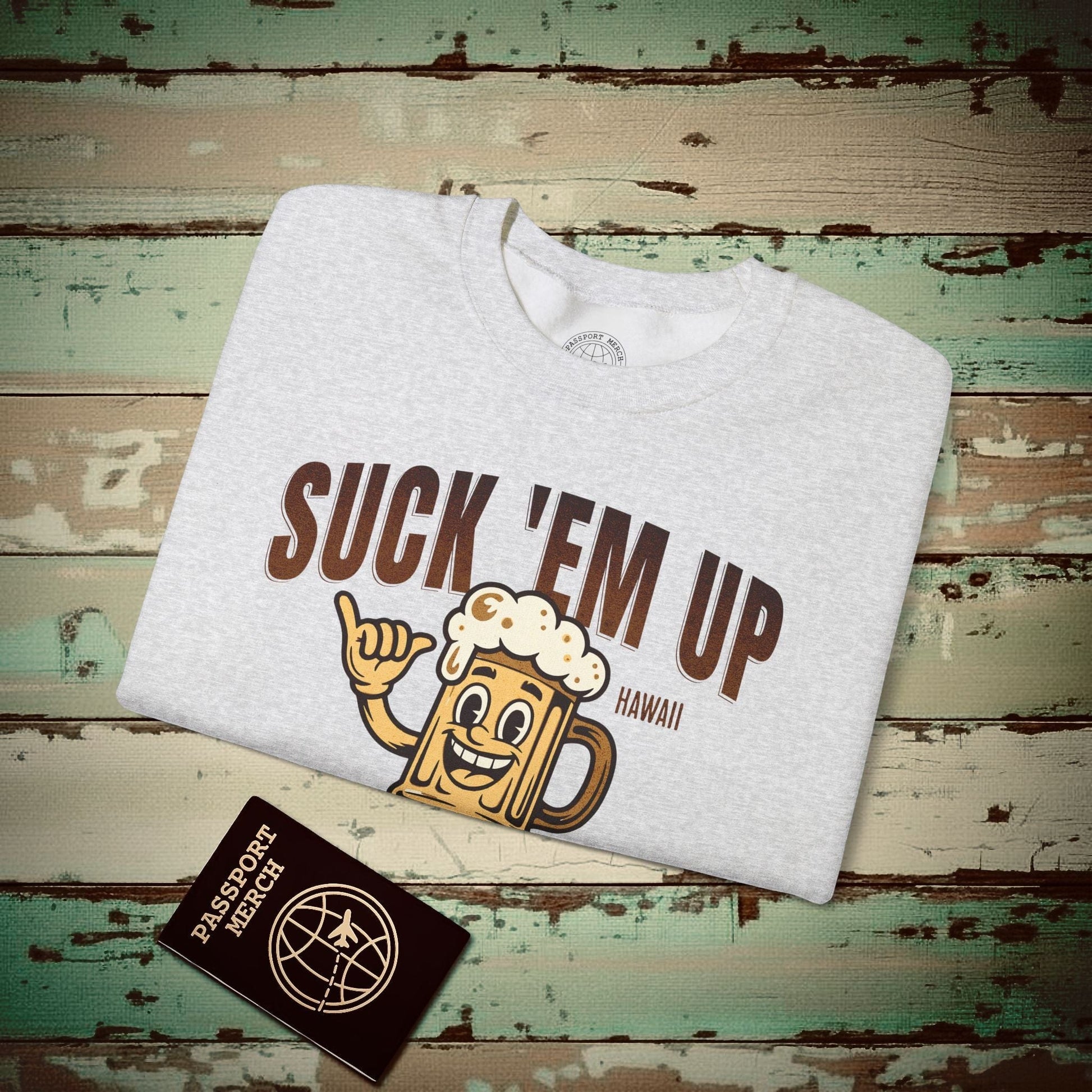 Suck 'Em Up, Hawaii Crewneck Ash / S