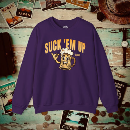 Suck 'Em Up, Hawaii Crewneck Purple / S
