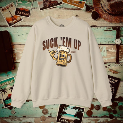 Suck 'Em Up, Hawaii Crewneck Sand / S