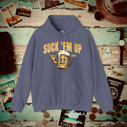 Suck 'Em Up, Hawaii Hoodie Heather Navy / S