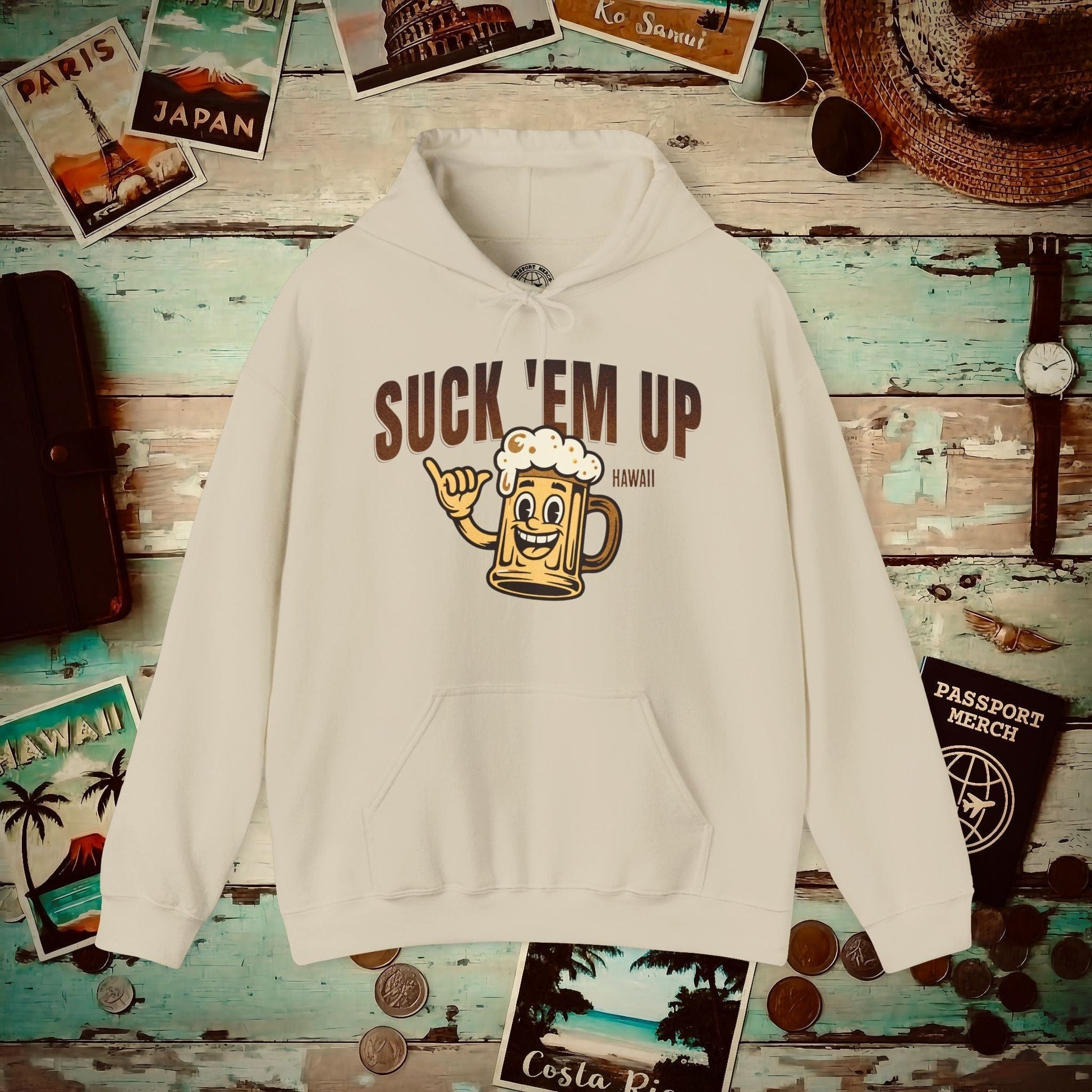 Suck 'Em Up, Hawaii Hoodie Sand / S