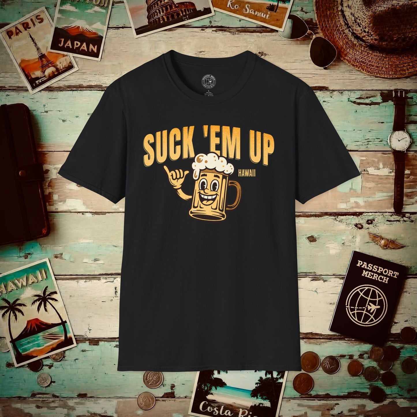 Suck 'Em Up, Hawaii T-Shirt Black / S
