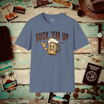 Suck 'Em Up, Hawaii T-Shirt Heather Indigo / S