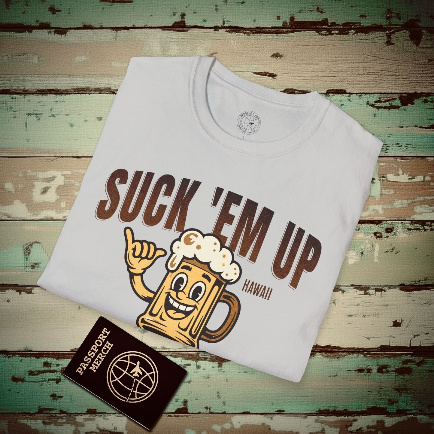 Suck 'Em Up, Hawaii T-Shirt Ice Grey / S