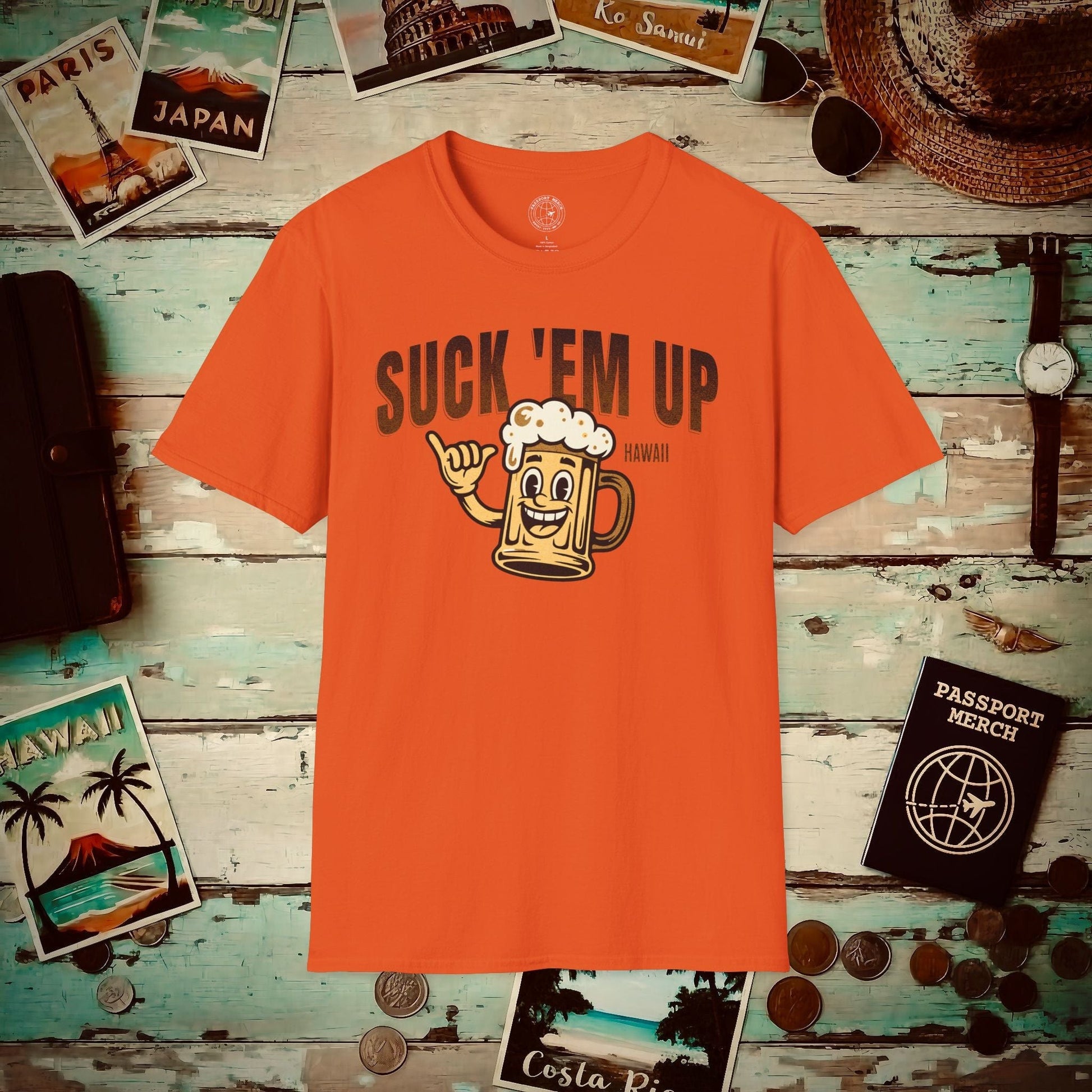 Suck 'Em Up, Hawaii T-Shirt Orange / S