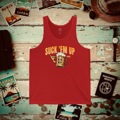 Suck 'Em Up, Hawaii Tank Top Red / XS