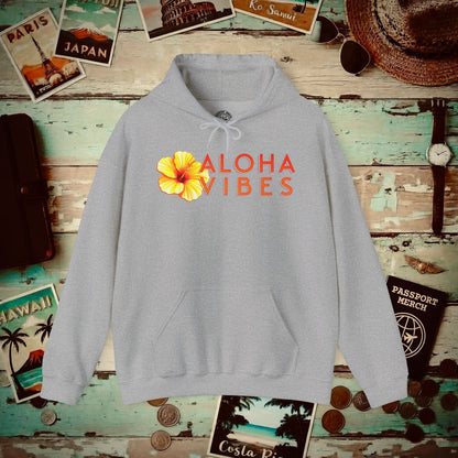 Sun-Kissed Hibiscus Aloha Vibes, Hawaii Hoodie Sport Grey / S