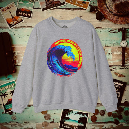 Sunset Beach Oahu, Hawaii Crewneck Sport Grey / S