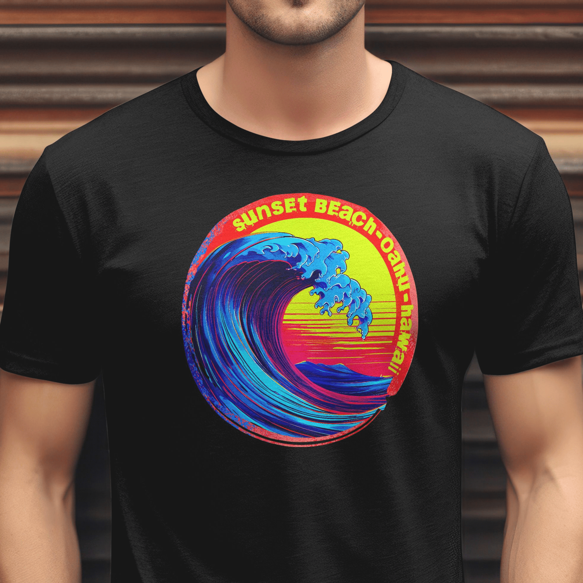 Sunset Beach Oahu, Hawaii T-Shirt Black / S