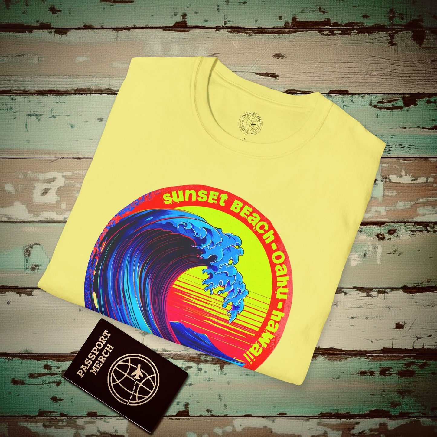 Sunset Beach Oahu, Hawaii T-Shirt Cornsilk / S