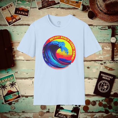 Sunset Beach Oahu, Hawaii T-Shirt Light Blue / S